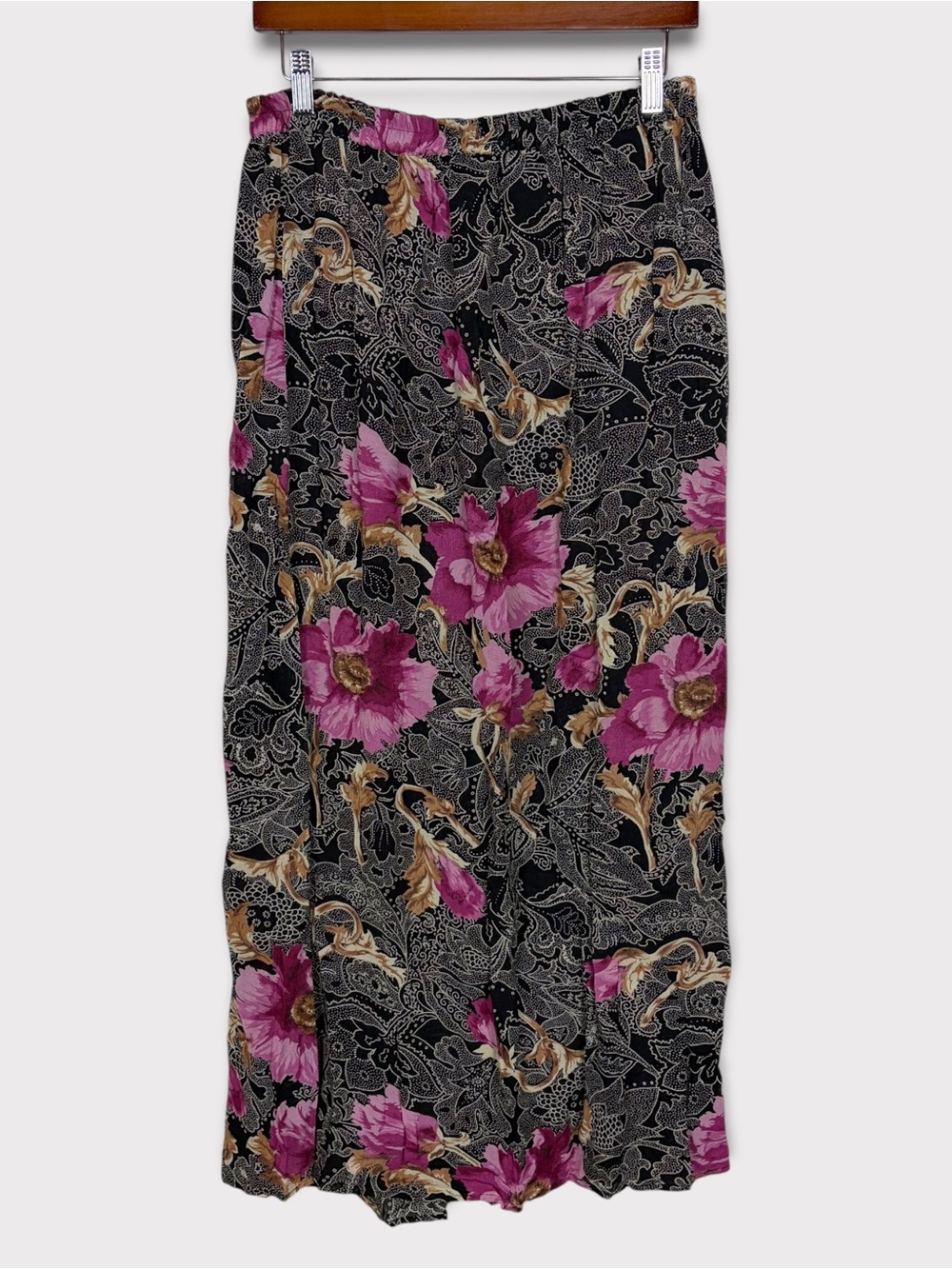 Reversible Floral Paisley Maxi Skirt Medium Fairy Grunge Whimsigoth Boho